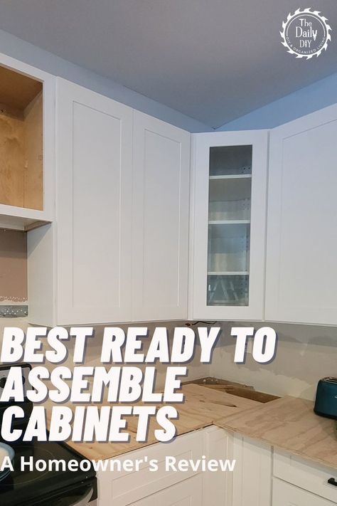 RTA Kitchen Cabinets Review and FAQ - The Daily DIY Laundry Remodel, Cabinets To Go, Lily Ann Cabinets, Solid Wood Kitchen Cabinets, Plywood Boxes, Cabinet Boxes, Laundry Room Cabinets, Wood Kitchen Cabinets, Diy Kitchen Cabinets