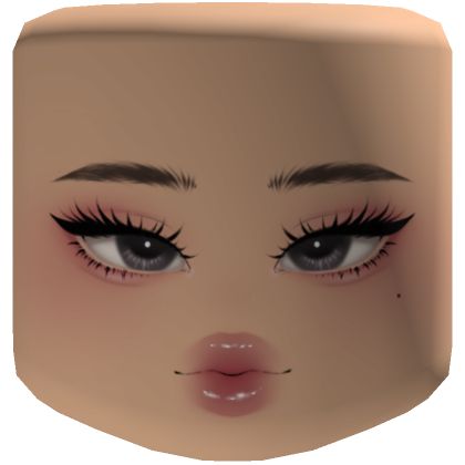 Roblox Makeup Tutorial, Makeup Roblox Faces, Roblox Makeup Faces, Cute Roblox Faces, Cara Roblox, Roblox Face Id, Roblox Makeup, Avatar Makeup, Face Roblox