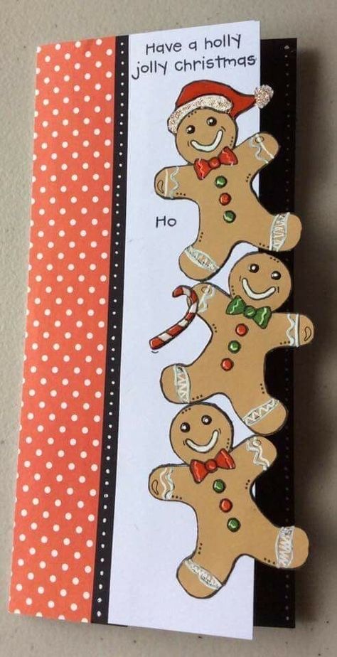 Gingerbread Cards Handmade, Simple Handmade Christmas Cards, Handmade Christmas Cards Ideas Creative, Card For Boyfriend Cute, Homemade Christmas Card Ideas, Christmas Crafts Decor, Christmas Card Making Ideas, Christmas Craft Decor, Gingerbread Cards