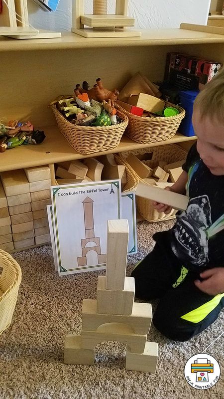 Preschool Block Area, Construction Activities Preschool, Block Center Preschool, Landmarks Around The World, Creative Curriculum Preschool, Preschool Construction, Stem Building, Blocks Preschool, World Landmarks