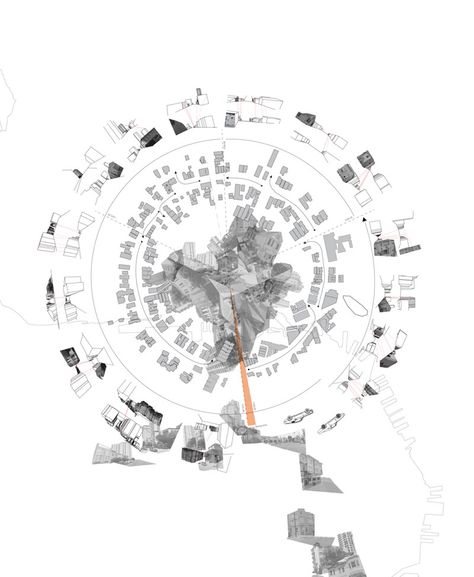 Portfolio D'architecture, Collage Architecture, Map Diagram, Urban Analysis, Architecture Mapping, Paper City, Site Analysis, Architecture Collage, Concept Diagram