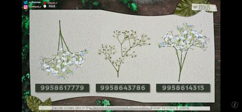 Flower Decals Bloxburg, Plant Decals Bloxburg, Bloxburg Photos, Plant Decals, Vine Decal, Codes Wallpaper, Decals Bloxburg, Flower Decals, Decals Codes