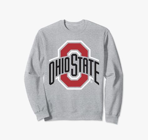 Ohio State Apparel, Ohio State Outfit, University Logo, Gray Sweatshirt, Logo Shirt, Ohio State University, Ohio State Buckeyes, Big Game, Ohio State