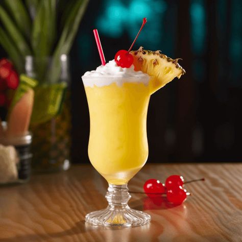 The Banana Cabana is a sweet and tangy cocktail with a hint of tropical flavors. The banana liqueur gives it a sweet, fruity taste, while the pineapple juice adds a tangy twist. The coconut cream adds a creamy texture and a tropical flavor. The rum gives it a strong kick, making it a perfect cocktail for those who enjoy strong drinks. Liqueur Cocktails, Banana Cocktails, Coconut Rum Drinks, Banana Liqueur, Banana Syrup, Coconut Liqueur, Liqueur Drinks, Creamy Cocktails, Desserts In A Glass