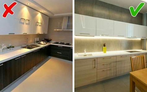 Reka Bentuk Dapur, Interior Design Kitchen Small, Home Lighting Design, Interior Design Guide, Lighting Design Interior, Kitchen Room Design, Kitchen Furniture Design, Kitchen Design Small, Kitchen Layout