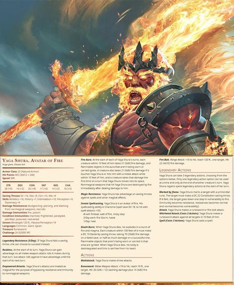 Bbeg Ideas, Fire Aura, Fire Giants, Monster Manual, Dnd Stats, Dnd Character Sheet, Creaturi Mitice, Dungeon Master's Guide, Dnd Races