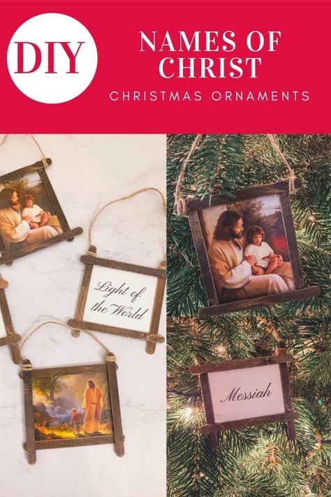 DIY Names of Christ Ornaments {Free Printable} - The Keele Deal Christmas Crafts Christian, Names Of Christ Ornaments, Names Of Jesus Ornaments, Diy Names, Jesus Christmas Crafts, Jesus Ornaments, Christian Christmas Crafts, Ornaments Diy Kids, Jesus Crafts