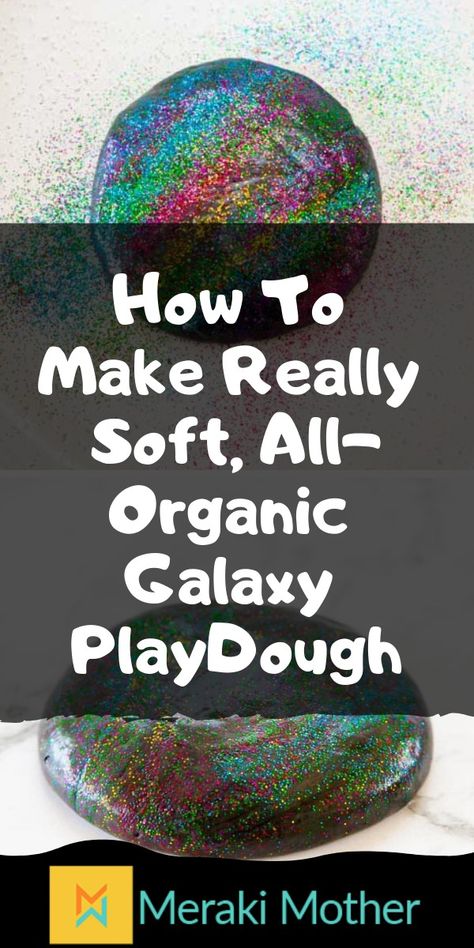 What's better than good ol' squishy Play-Doh? Organic Play-Doh! What's better than Organic Play-Doh? Super soft squishy organic GALAXY Play-Doh! This recipe has simple ingredients, and is guaranteed to yield hypoallergenic, super-soft, organic, attractive galaxy Play-Doh, perfect for hours of glittery fun! Galaxy Playdough, Galaxy Play Dough, Koolaid Playdough, Diy Bookshelf Plans, Glitter Playdough, Cooked Playdough, Play Doh Fun, Kids Play Dough, Diy Desk Calendar