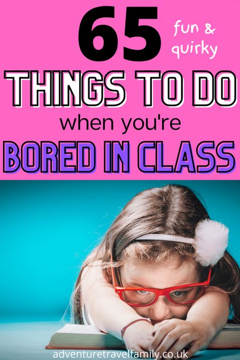 We've all been there- the lesson is dragging on for too long or is taking a while to get started. From quiet & creative ideas to cheeky harmless pranks, this list of 65 things to do when you're bored in class is sure to keep you entertained! #thingstodowhenyoureboredinclass #classroomfun #funideasforkids Things To Do When Bored In Classroom, What To Do In Class When Bored, What To Do When Bored In Class Ideas, Things To Do In Class When Bored, Bored At School, Harmless Pranks, Rhyming Poems, Bored In Class, Preppy Things