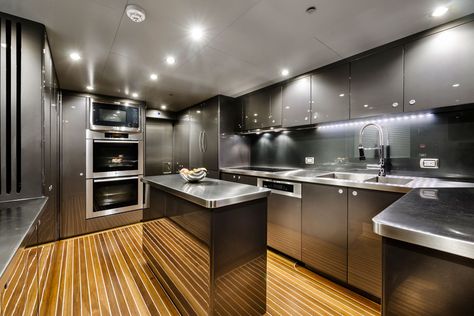 Yacht Kitchen, Yachts Interior, Commercial Kitchen Design, Luxury Yacht Interior, Yacht Luxury, Sail Yacht, Yacht Interior Design, Mega Yachts, Buy A Boat