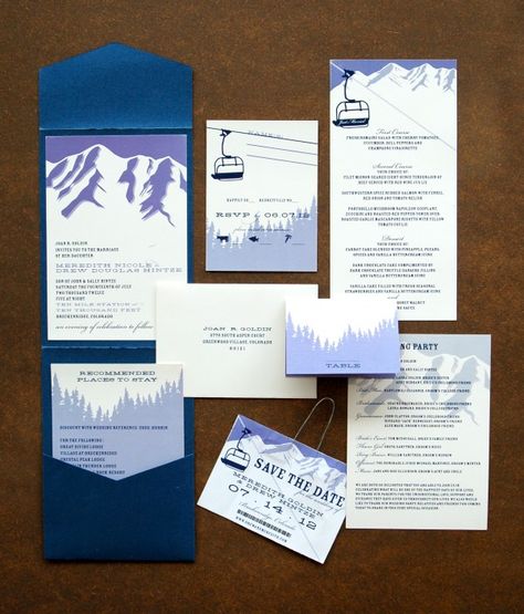 Ski Wedding Invitations, Afterski Party, Denver Mountains, Winter Mountain Wedding, Ski Wedding, Ski Party, Mountain Wedding Invitations, Breckenridge Wedding, Apres Ski Party