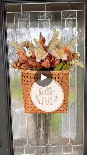 1.2K views · 900 reactions | DIY Basket Door Hanger! Got all the supplies to make this from @dollargeneral 
.
.
.
#diy #diyhomedecor #diydecor #diyfalldecor #falldecor #diydoorhanger #doorhanger #doorhangers | Rachael Clark Fall Basket Door Hanger, Basket Door Hanger, Thanksgiving Crafts Decorations, Fall Basket, Fall Things, Diy Basket, Welcome Fall, Instagram Diy, Diy Door