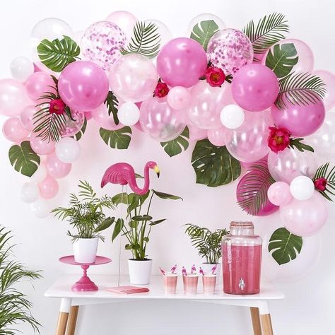 Arch Kit, Pink Balloons, Balloon Arch, Balloon Garland, Palm Leaves, Flamingo, Arch, Balloons, Shower