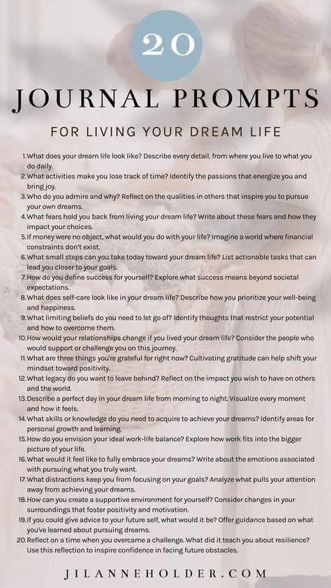 Dive deep into your desires and aspirations as you explore what truly makes you happy. From envisioning your ideal daily routine to identifying the fears holding you back, these prompts will guide you on your journey toward self-discovery and fulfillment. Grab your journal and start writing your way to the life you've always dreamed of! Ideal Daily Routine, Shadow Work Spiritual, Living Your Dream, Create Your Dream Life, Building Self Esteem, Break Bad Habits, Embrace The Journey, Art Therapy Activities, Daily Writing