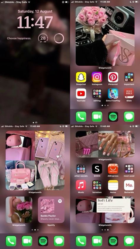 Organize Phone Apps, Iphone Wallpaper Classy, Ios App Iphone, Custom Ipad, Iphone Home Screen Layout, Phone Inspo, Iphone Obsession, Phone Inspiration, Iphone Organization