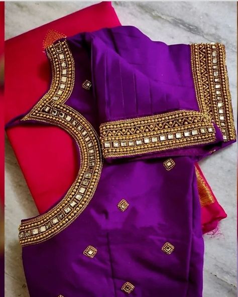 Golden Blouse Designs, Gold Blouse Designs, Stone Work Blouse, Latest Bridal Blouse Designs, Boat Neck Blouse Design, Blouse Designs Catalogue, Latest Blouse Designs Pattern, Best Blouse Designs, New Saree Designs