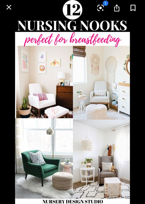 Nursing Area In Bedroom, Nursing Area In Nursery, Nursing Corner In Nursery, Nursing Nook Ideas, Nursing Room At Work, Small Nursing Room Ideas, Nursing Corner In Bedroom, Nursing Chair Corner, Lactation Room At Work