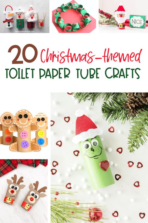 Creative Christmas Wrapping Ideas, Christmas Paper Crafts For Kids, Creative Christmas Wrapping, Tube Crafts, Toilet Paper Tubes, Advent Crafts, Christmas Toilet Paper, Toilet Paper Tube, Toilet Paper Crafts