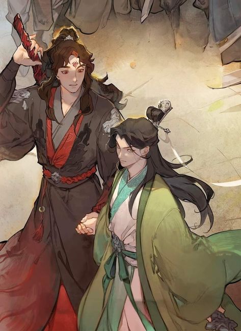 Mo Xiang Tong Xiu, System Wallpaper, Luo Binghe, Scum Villain's Self-saving System, Favorite Novels, Art Style Inspiration, Arte Fantasy, Heaven's Official Blessing, Fanarts Anime