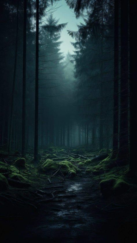 Haunting Beauty, Dark Forest Aesthetic, Forest Scenery, Light And Darkness, Beautiful Scenes, Forest Background, Mystical Forest, Dark Nature Aesthetic, Forest Path