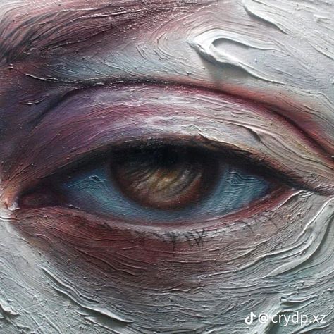 An Eye, Paint, Red, Blue, White, Instagram, Art