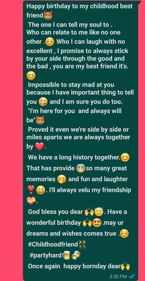 Paragraph For Best Friend Girl, Childhood Friend Birthday Wishes, Birthday Wishes For Childhood Bestie, Happy Birthday Mommy Quotes, Happy Birthday Paragraphs, Best Friend Paragraphs, Happy Birthday Paragraph, Birthday Paragraph, Happy Birthday Wishes For A Friend