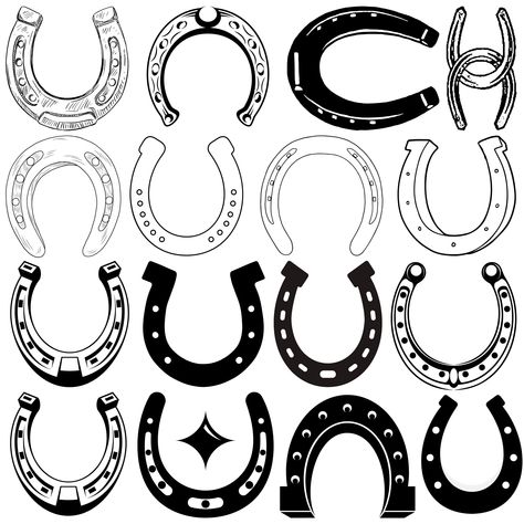 Horseshoe Stencil, Horse Shoe Drawing, Shoe Png, Silhouette Horse, Shoes Clipart, Horse Doors, Shoe Silhouette, Horse Shoe Tattoo, Digital Downloads Printables