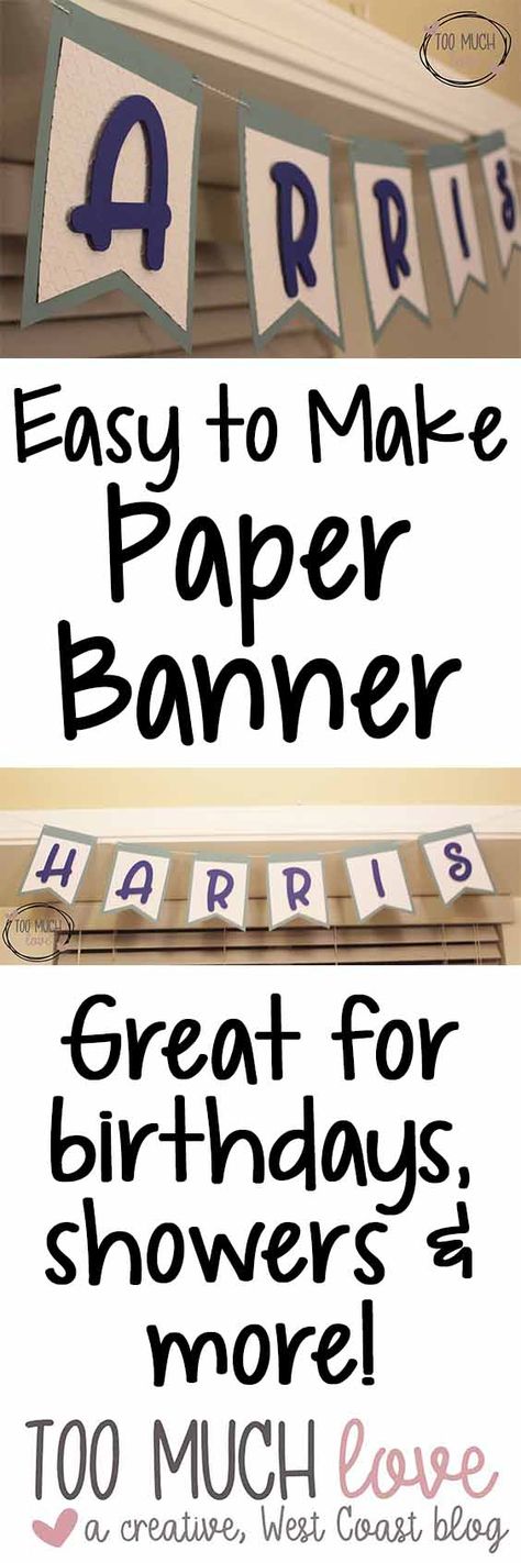 Here are the basics to making a paper banner. Use this formula as the basis to making banners for any occasion. How To Make A Banner, Banner Diy Paper, Homemade Banners, College Banner, Too Much Love, Congratulations Banner, How To Make Banners, Prophetic Art, Welcome Banner