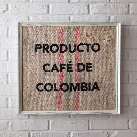 Coffee sack, frame #burlap #sack #frame #colombia #MaksCrafta Coffee Sack, Coffee Sacks, Door Mat, Burlap, Novelty Sign, Wall Decor, Coffee, Frame, Wall