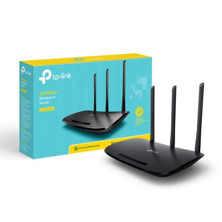 The 450Mbps Wireless N Router from TP-Link is a combined wired and wireless network connection device designed specifically for small business and home office networking requirements. With MIMO Technology, the router creates an exceptional and advanced wireless performance, making it ideal for streaming HD video, VoIP and online gaming. Also, the WPS button on its sleek and fashionable exterior ensures WPA2 encryptions, preventing the network from outside intrusions. Size: 2.70x14.20x8.80.  Colo Tp Link Router, Firewall Security, Best Router, Internet Router, Wireless Routers, Wifi Signal, Wireless Internet, Wireless Router, Devices Design