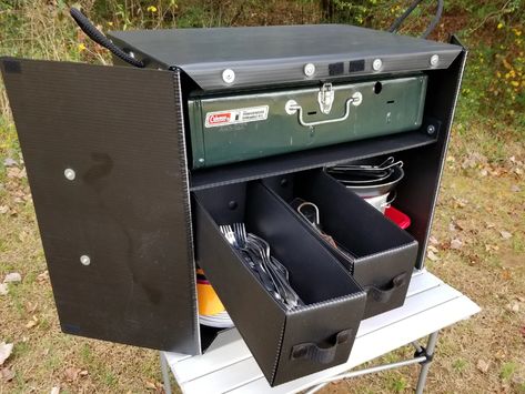 The Camping Kitchen Box 1000 Keep your Camping Kitchen | Etsy Camping Kitchen Box, Camp Kitchen Organization, Camp Kitchen Box, Chuck Box, Kitchen Box, Camping Box, Camping Kitchen, Kitchen Storage Boxes, Camping Items