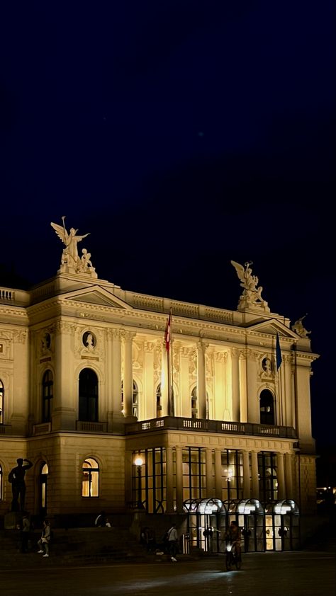 the opera house in zurich at night Zurich Opera House, Zurich Night, I Know Places, Best Movies, Night Aesthetic, The Opera, Salzburg, Zurich, Brussel Sprouts