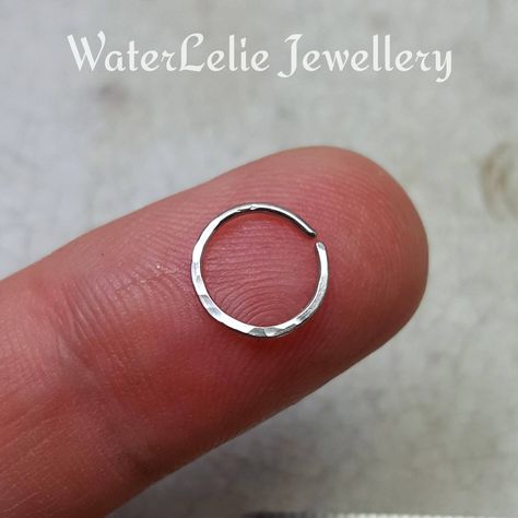 Platinum Cartilage hoop. Solid Platinum piercing hoop. conch piercing. eyebrow. nose ring. belly ring. 20g. helix hoop. lip ring. plat950 by waterleliejewellery on Etsy Hoop Conch Piercing, Piercing Eyebrow, Cartilage Ring, Helix Hoop, Gold Nose Rings, Cartilage Hoop, Platinum Jewelry, Conch Piercing, Lip Ring