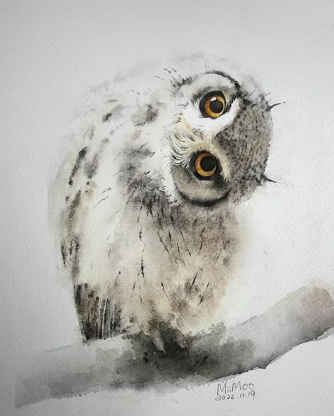 Watercolor Owl Painting, Owl Watercolor Paintings, Owl Illustration Art, Watercolour Owl, Cool Animal Tattoos, Owl Watercolor, Animal Tattoo Ideas, Owl Artwork, Watercolor Blog