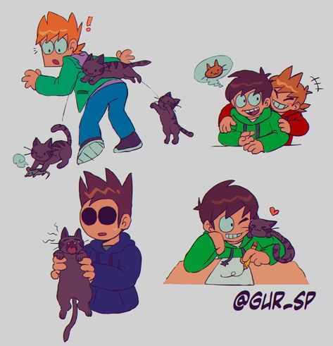 Tom Tord, Pac E Mike, Matt Eddsworld, Eddsworld Memes, Ed Edd, Eddsworld Comics, Ship Drawing, Elsword, Cartoon Crossovers