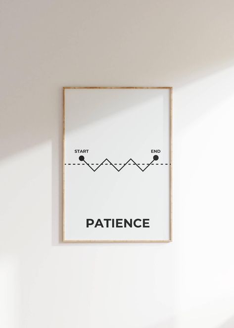 Patience Motivational Poster Minimalist Wall Art Inspirational Quote Print Patience Chart Decor Mindset Wall Art Office Motivation Decor by PerssonOfSweden on Etsy Motivation Decor, Office Motivation, Aesthetic Office, Patience Quotes, Funny Aesthetic, Art Quotes Inspirational, Ikea Frames, Wall Art Office, Embrace The Journey