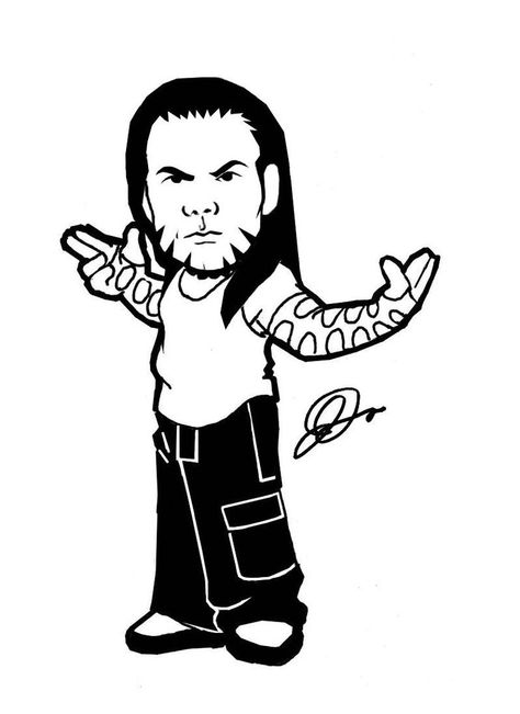 jeff hardy by abnormalchild Jeff Hardy Tattoos, Wwe Jeff Hardy, The Hardy Boyz, Wwe The Rock, Coloring Printables, Preschool Coloring Pages, Jeff Hardy, Wrestling Stars, Anchor Tattoo