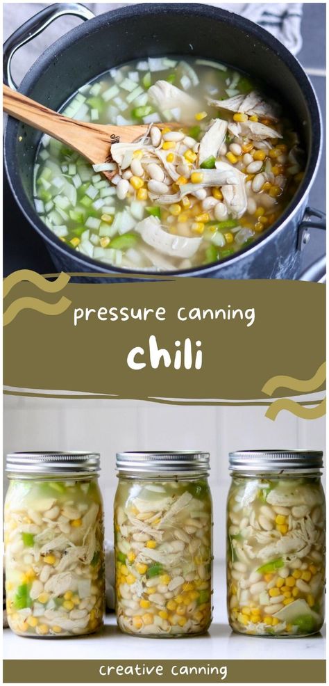 Delve into pressure canning chili, a must-try from our Home Canned Meats Recipes. This recipe combines robust flavors and tender meats, preserved perfectly for your convenience. Ideal for expanding your home canning skills with delicious, meaty recipes. Find more Pressure Canning Meat Recipes at Creative Canning. Chili Canning Recipe, Canning Recipes For Beginners, Canning Chili, Creative Canning, Pressure Canning Meat, Canning Meat, Canned Meats, Pressure Canning Recipes, Can Chicken Recipes