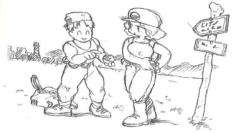 A unnamed concept piece of the humans in the Pokemon world by Satoshi Tajiri.  which brought to my attention that the background in subtle areas like a grassy plane can come in handy like a village in the distance. Pokemon Concept Art, Pokemon Concept, Satoshi Tajiri, Old Pokemon, Pokemon Photo, Pokemon Sketch, Pokémon Art, Pokemon Anime, Original Pokemon