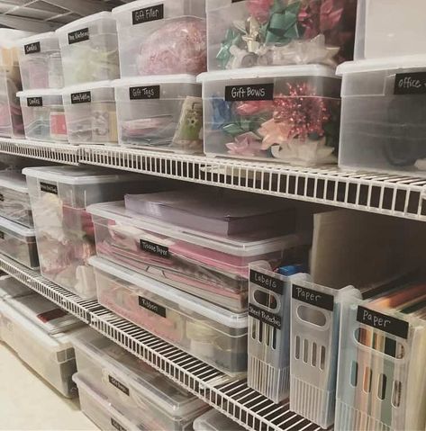 The Top 50 Basement Storage Ideas - Home Storage and Design - Next Luxury Plastic Drawer Makeover, Basement Storage Shelves, Basement Storage Ideas, Plastic Shelving Units, Inventory Storage, Wine Cellar Basement, Basement Organization, Props Storage, Basement Workshop