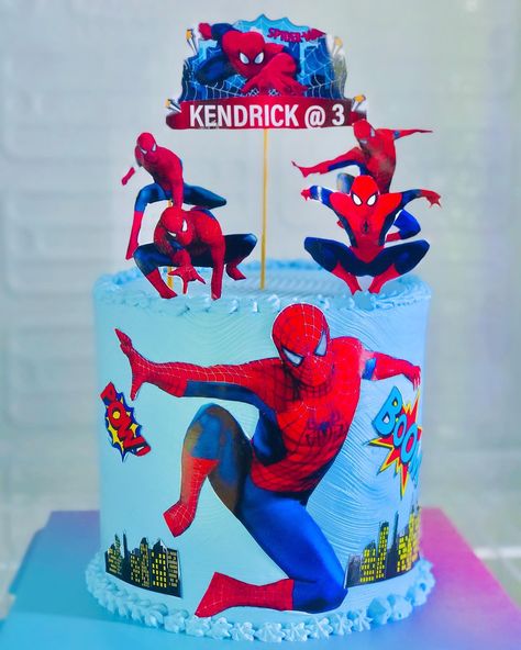 Most boy’s favorite character, #spiderman Design repeated with a slight twist for Kendrick’s 3rd as requested 🥰💙 Need cake for any event/surprise? ☎️ 0242337495 #bestcakesinwinneba #winnebabaker #winneba #efuascakes #moistcakes #yummycakes #creamcakes #spiderman #spidermanthemed Character Cake Designs, Spiderman Design, Spiderman Cake, Moist Cakes, Yummy Cakes, Cake Designs, Favorite Character, Spiderman, Twist