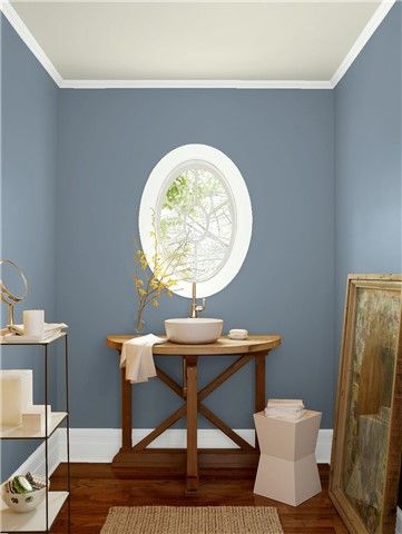 Teal Bathroom, Color Combinations Paint, Room Artwork, Blue Paint Colors, Paint Colors For Home, Benjamin Moore, Beautiful Interiors, Paint Color, Cool Walls