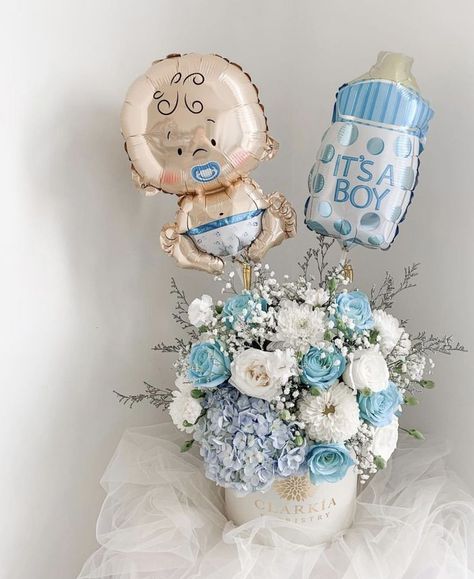 Paper Bouquet Diy, Baby Shower Bouquet, Baby Shower Girl Diy, Balloon Bouquet Diy, Baby Boy Decorations, Baby Birth Gifts, Baby Shower Sweets, Baby Shower Gift Box, Xmas Gift Wrap