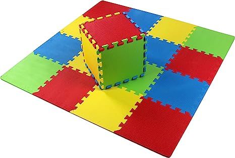 As kids become more mobile they start their education in the school of hard knocks as they learn to crall and move around on their own. I highly recommend these foam padding squares. we put some down in our living room underneath our rug. This prevents brusing on our little one's knees and occasionally his face as he learned to crawl around. Foam Puzzle Mat, Best Baby Play Mat, Colorful Floor, Baby Crawling, Interlocking Tile, Puzzle Mat, Activity Gym, Play Mats, Foam Mats