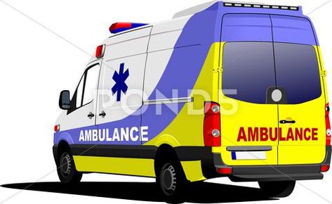 Modern ambulance van over white. colored vector illustration Stock Illustration #AD ,#van#white#Modern#ambulance Ambulance Design, Healthcare Ads, Illustration Clip Art, Truck Design, Paramedic, Fire Department, Ambulance, Ford Trucks, Recreational Vehicles