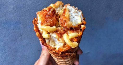 Chicken And Waffle Cone Recipe, Savory Waffle Recipe, Waffle Pops, Best Waffle Recipe, Waffle Cone Recipe, National Waffle Day, Waffle Day, Fried Chicken And Waffles, Savory Waffles