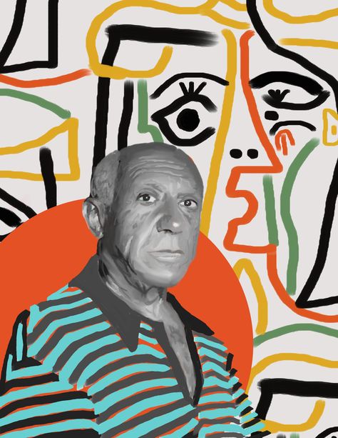 Picasso Famous Paintings, Picasso Poster, معرض فني, Picasso Style, Picasso Art, Children Books, Abstract Faces, Books Art, Art Icon