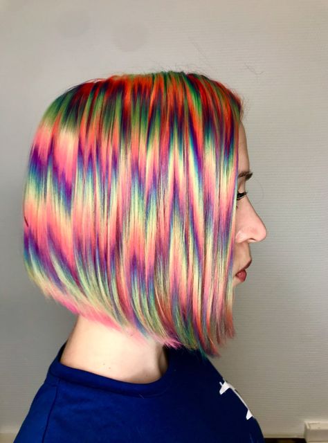 Glitch Hair - INFRINGE Glitch Hair, Prism Hair, Asian Bob, Egirl Hair, Brown Bob Hair, Gemini Hair, Haircuts Long, Lob Haircuts, Brown Bob