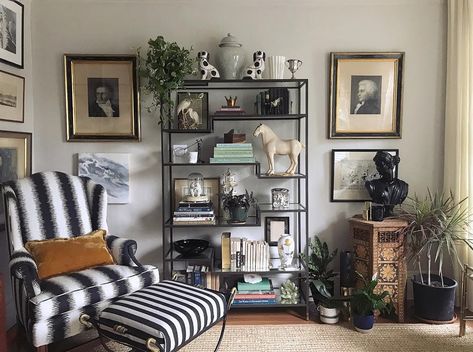 4,521 Followers, 1,655 Following, 5,421 Posts - See Instagram photos and videos from Lauren L Caron (@laurenlcaron) Black And White Striped Fabric, Vintage Wingback Chair, Lazy Sunday, Chair Upholstery, Striped Fabric, Modern Traditional, Wingback Chair, 1950s Vintage, Classic Vintage