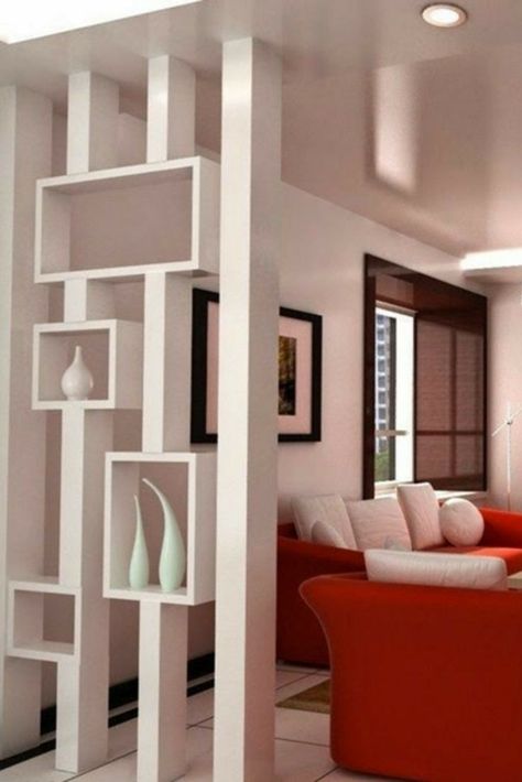 Aesthetic Partition, Modern Partition Walls, Room Partition Wall, Wall Partition Design, Modern Room Divider, Living Room Divider, Wall Aesthetic, Latest Living Room Designs, Aesthetic Living Room